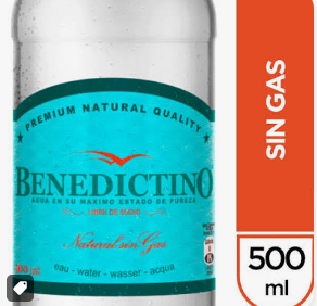 [COCA COLA] AGUA BENEDICTINO SIN GAS 500 CC